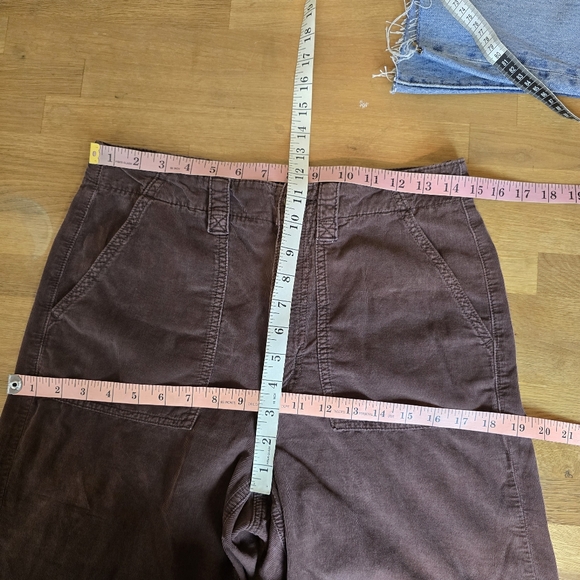 AE American Eagle Lightweight Corduroy High Waist Baggy Mom Pant Brown 6s - Picture 12 of 14